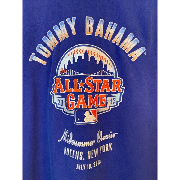 Tommy Bahama MLB 2013 All-Star Game Shirt M 100% Silk Blue RCC10442 Queens NY - Picture 4 of 16